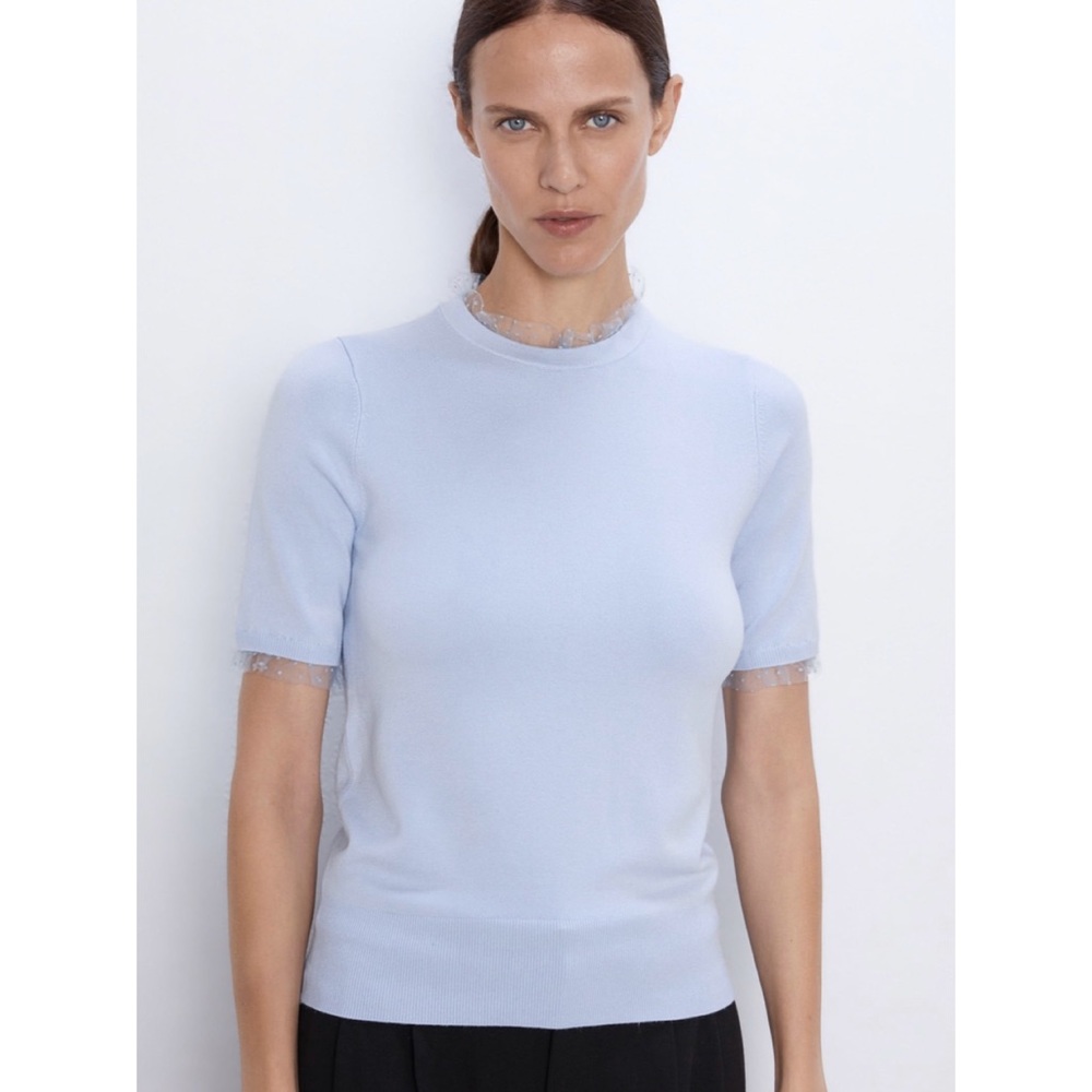 ZARA Sweater with Tulle